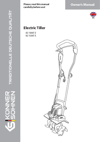 Electric tiller K&S 1000/1500T E