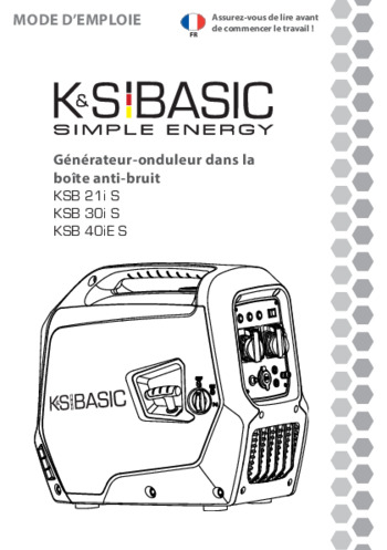 Générateur-onduleur KSB 21i S, KSB 30i S, KSB 40iE S - 2023